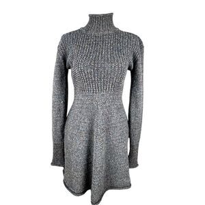 Inis Meain Ireland Alpaca wool blend long sleeve turtle neck sweater dress M